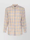 Auralee Long Sleeve Check Pattern Wool Shirt In Multi