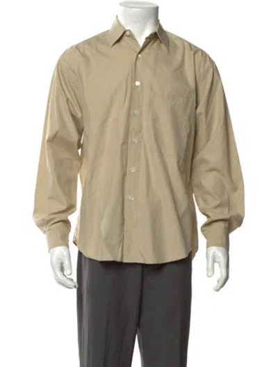 Pre-owned Auralee Long Sleeve Dress Shirt In Neutral