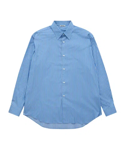 Auralee Long Sleeve Shirt In Blue
