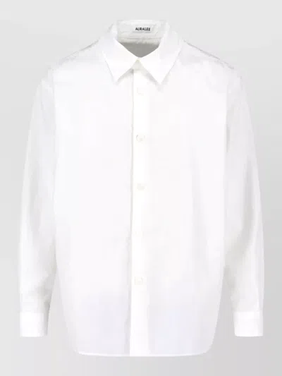 Auralee Long Sleeve Shirt Casual Style Buttons In White