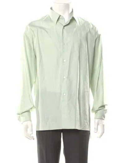 Pre-owned Auralee Long Sleeve Shirt In Green