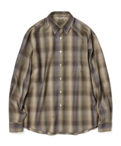 Auralee Long Sleeve Shirt In Multi