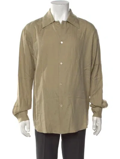 Pre-owned Auralee Long Sleeve Shirt In Yellow