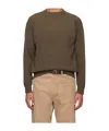 Auralee Long Sleeve Sweater In Brown