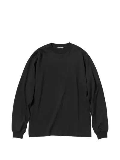 Auralee Long-sleeve T-shirt In Black