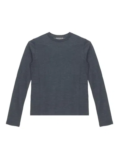 Auralee Long Sleeve T-shirt In Gray