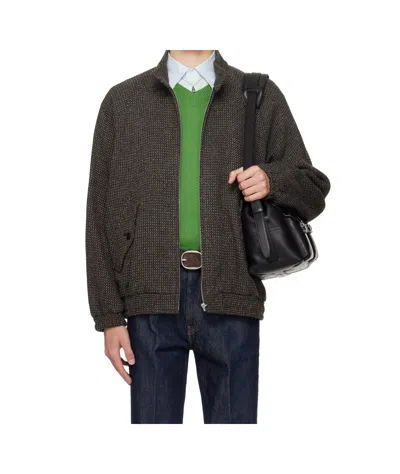 Auralee Long-sleeved Casual Jacket In Black