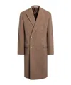 Auralee Beige Double-breasted Wool Coat Men