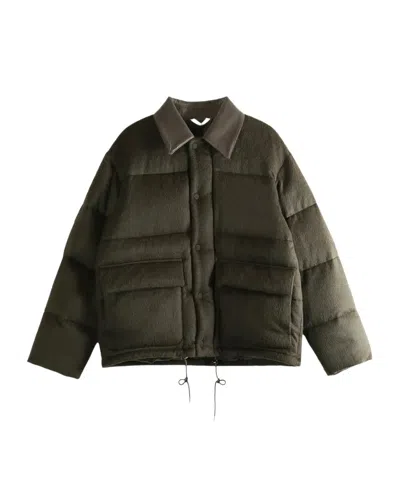 Auralee Long-sleeved Cotton Jacket In Brown