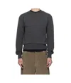 Auralee Long-sleeved Knitted Sweater In Black