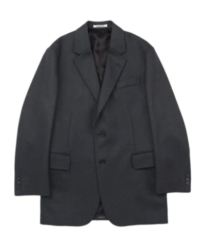 Auralee Long-sleeved Suit Coat In Black