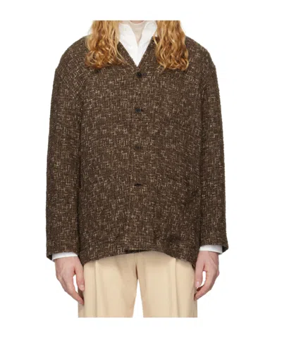 Auralee Long-sleeved Suit Coat In Green