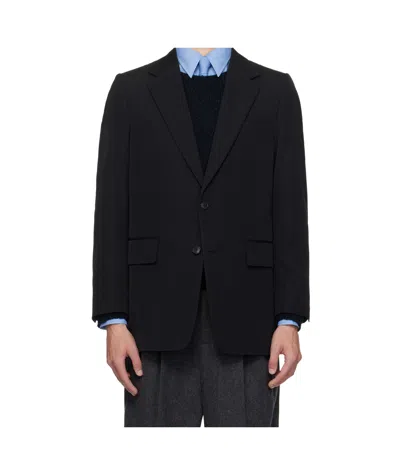 Auralee Long-sleeved Suit Jacket In Black