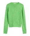 Auralee Crew-neck Long-sleeved Sweater In Green
