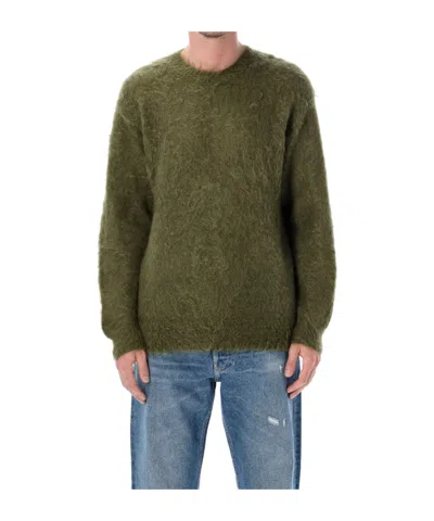 AURALEE AURALEE BRUSHED MOHAIR CREWNECK KNITWEAR