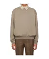 Auralee Long-sleeved Sweater In Nude