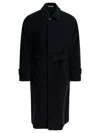 Auralee Long Wool Coat In Black