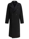 Auralee Long Wool Coat Jackets And Coats Grey In Black