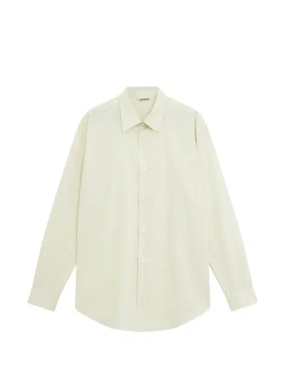 Auralee Long-sleeve Buttoned Shirt In Neutral