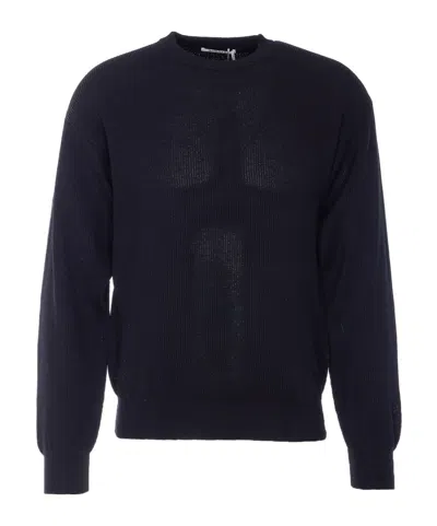 Auralee Long-sleeve Knit Top In Blue