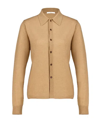 Auralee Long-sleeve Knit Top In Brown