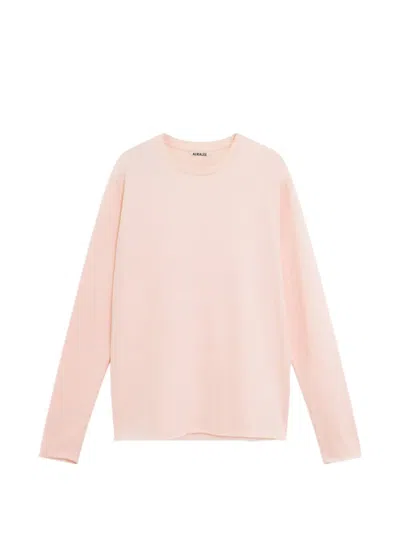 Auralee Long-sleeve Raw-edge T-shirt In Multi