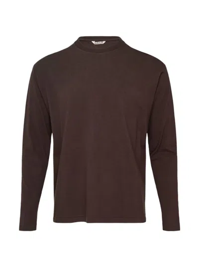 Auralee Long-sleeve T-shirt In Brown