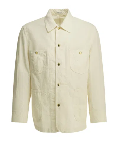 Auralee Long-sleeved Casual Jacket In Neutral