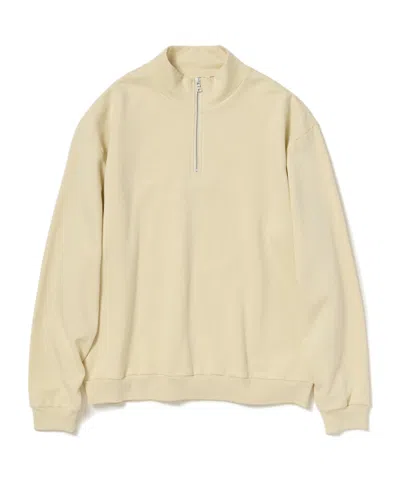 Auralee Long-sleeved Half-zip Sweatshirt In Brown