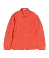 Auralee Button-up Patch-pocket Jacket In Orange