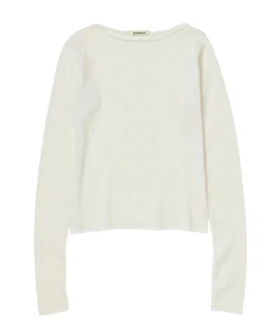 Auralee Long-sleeved Knitwear In White