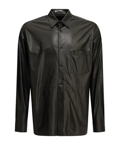 Auralee Long-sleeved Shirt In Black