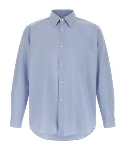 Auralee Long-sleeved Shirt In Blue