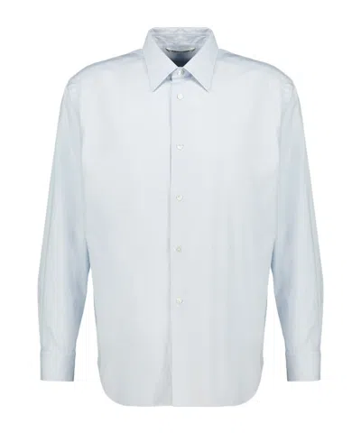 Auralee Long-sleeved Shirt In Blue