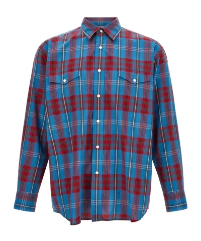 Auralee Long-sleeved Shirt In Blue