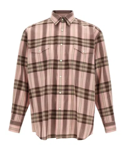 Auralee Long-sleeved Shirt In Brown