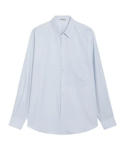 Auralee Long-sleeved Shirt In Blue