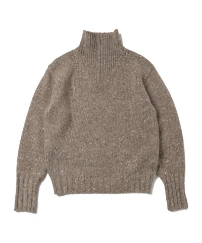 Auralee Long-sleeved Sweater In Brown