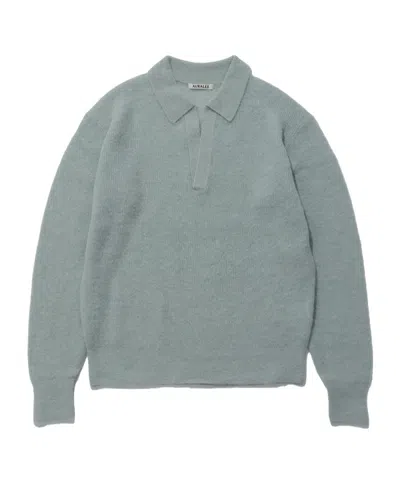 Auralee Long-sleeved Sweater In Green