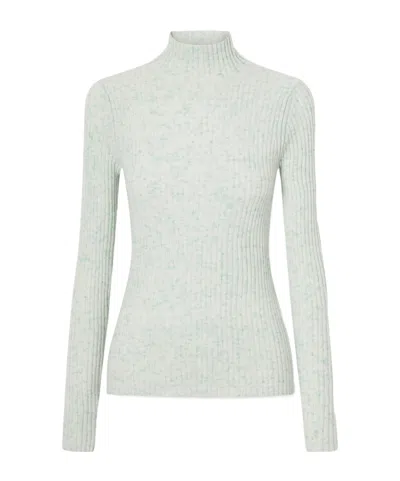 Auralee Ribbed Cashmere Turtleneck Sweater In Blue
