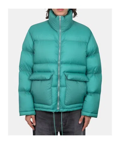 Auralee Long-sleeved Zippered Cotton Jacket In Blue