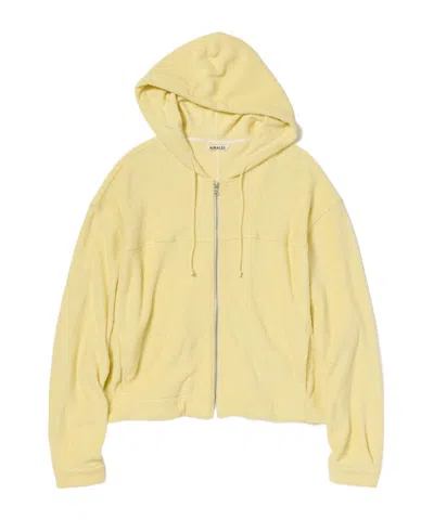 Auralee Long-sleeved Zip-up Jacket In Yellow
