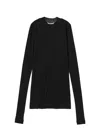Auralee L/s Rib T-shirt Woman Black