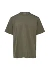 Auralee Luster Plaiting Tee In Green