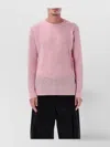 Auralee Oversized Ribbed Alpaca-blend Sweater In Pink