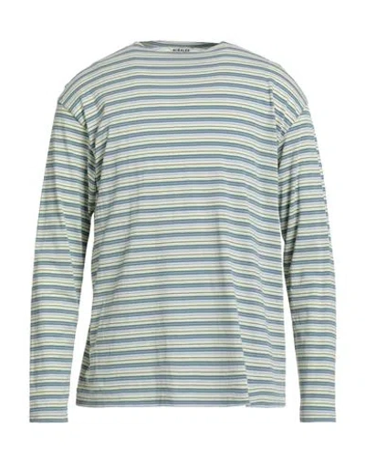 Auralee Man T-shirt Light Green Size 4 Cotton