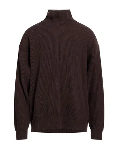 Auralee Man Turtleneck Chocolate Brown Size 4 Wool In Burgundy