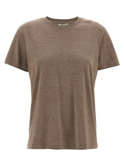 Auralee Brown Cotton T-shirt