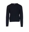Auralee Lightweight Knit Long Sleeve Crew Sweater In Blue