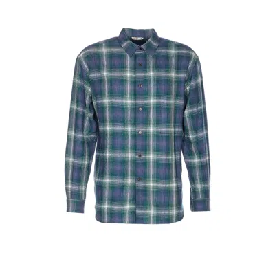 AURALEE AURALEE MEN AIRY WOOL CHECK SHIRT
